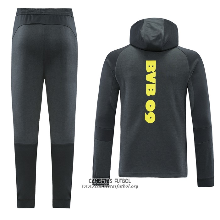 Chandal con Capucha del Borussia Dortmund 2021/2022 Gris